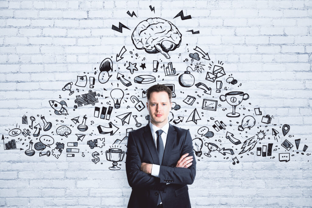 A businessman resetting their sales mindset